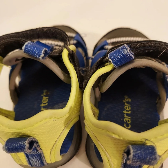 Carter's Baby Boy Blue, Green and Gray Ocean Lighted Sandals in Size 5 - Picture 9 of 12